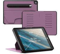 ZUGU Muse Coque pour iPad 7ème / 8ème / 9ème Génération 10.2 Pouces 2019/2020 / 2021, Case Ultra-Fin, Étui avec Porte Stylo, Support Magnétique avec 8 Angles Réglable [ Baie Violette ]