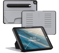 ZUGU Muse Coque pour iPad 7ème / 8ème / 9ème Génération 10.2 Pouces 2019/2020 / 2021, Case Ultra-Fin, Étui avec Porte Stylo, Support Magnétique avec 8 Angles Réglable [ Gris Arctique ]