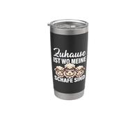 Zuhause Ist Wo Meine Schafe Sind Ferme Bouc Agneau Mouton Gobelet isotherme en acier inoxydable double paroi