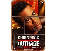 Zuhhgii Affiche de film Chris Rock Selective Outrage (Chris Rock, Stand Up) - 20,3 x 30,5 cm - Plaque en métal vintage pour maison, bar, pub, garage