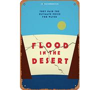 Zuhhgii Affiche de film Flood In The Desert (St. Francis Dam, William Mulholland) - 20,3 x 30,5 cm - Plaque en métal vintage pour maison, bar, pub, garage