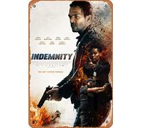 Zuhhgii Affiche de film Indemnity (Jarrid Geduld, Gail Mabalane) - 20,3 x 30,5 cm - Plaque en métal vintage pour maison, bar, pub, garage - Cadeau décoratif