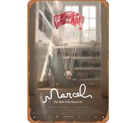 Zuhhgii Affiche de film Marcel The Shell With Shoes On (Jenny Slate, Dean Fleischer Camp) - 20,3 x 30,5 cm - Plaque en métal vintage pour maison, bar, pub, garage