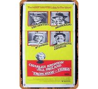 Zuhhgii Affiche de film rétro classique « From Noon To Three » de Charles Bronson Jill Irlande - Plaque murale décorative en métal - Cadeau idéal pour karaoké, bar, pub, club
