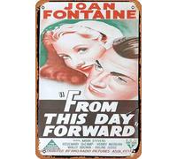 Zuhhgii Affiche de film rétro classique « From This Day Forward » - Affiche de film RKO Joan Fontaine Mark Stevens - En métal vintage - Cadeau pour karaoké, bar, pub, club