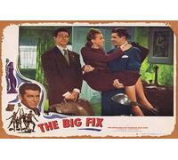 Zuhhgii Affiche de film rétro classique The Big Fix Original Lobby Card 8 Sheila Ryan Game James Brown Plaque murale décorative en métal pour homme