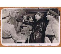 Zuhhgii Affiche de film rétro classique The Desert Rats 1953 - Photo fixe du film 18 James Mason Rommel plans attack vintage en métal - Affiche de film TV - Cadeau pour karaoké, bar, pub, club