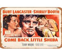 Zuhhgii Affiche de film rétro « Come Back », « Little Sheba » - Plaque en métal pour café, restaurant, maison, club, restaurant, caverne, cadeau vintage - 30,5 x 20,3 cm.