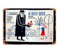 Zuhhgii Affiche de film rétro en étain avec inscription « It Happened in Broad Daylight » - Cadeau décoratif - Affiche de film d'animation rétro pour voiture, bar, maison, café, art vintage