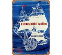 Zuhhgii Affiche de film rétro en étain capitaine de quinze ans, affiche de film polonais - Cadeaux décoratifs - Affiches d'étoiles rétro de dessin animé de film d'animation de voiture en métal amusant