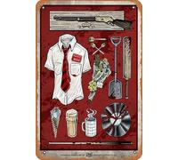 Zuhhgii Affiche de film rétro en étain Shaun of the Dead - Affiche de film classique - Décoration murale - 20,3 x 30,5 cm