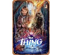 Zuhhgii Affiche de film rétro en étain The Thing - Affiche de film classique - Décoration murale - 20,3 x 30,5 cm