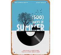 Zuhhgii Affiche de film rétro en métal avec inscription « 500 days of summer » - 20,3 x 30,5 cm