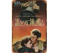 Zuhhgii Affiche de film rétro en métal avec inscription « For Whom The Bell Tolls » - 30,5 x 20,3 cm