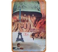 Zuhhgii Affiche de film rétro « Is Paris Burning? » - Plaque en métal pour café, restaurant, maison, club, restaurant, cave, cadeau vintage - 30,5 x 20,3 cm