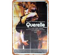 Zuhhgii Affiche de film rétro Querelle 1982, plaque en métal, affiche vintage du film ancien, plaque en métal pour TV, bar, karaoké, club de musique, restaurant, cave, décoration murale de 20,3 x 30,5