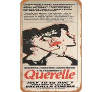 Zuhhgii Affiche de film rétro Querelle 1982, plaque en métal, affiche vintage du film ancien, plaque en métal pour TV, bar, karaoké, club de musique, restaurant, cave, décoration murale de 20,3 x 30,5
