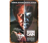 Zuhhgii Affiche de film rétro « Rising Cain » originale de John Lithgow Brian DePalma - 20,3 x 30,5 cm - Affiche classique de film et de télévision en métal - Décoration murale pour musique