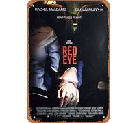 Zuhhgii Affiche de film rétro rouge originale enroulée Wes Craven Rachel McAdams - 20,3 x 30,5 cm - Affiche classique de film et de télévision en métal - Décoration murale pour