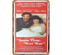 Zuhhgii Affiche de film rétro « Same Time Next Year Daybill » d'Alan Alda - 20,3 x 30,5 cm - Affiche de film vintage classique en métal - Cadeau de bar - Karaoké Club Man Cave - Plaque de décoration
