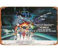 Zuhhgii Affiche de film rétro Shape of Things To Come, The 1979, plaque en métal, affiche de film classique, décoration murale 20,3 x 30,5 cm