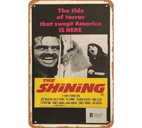 Zuhhgii Affiche de film rétro Shining, The 1980 en étain, vintage de film classique, plaque en métal, plaque de télévision pour bar, karaoké, club de musique, restaurant, cave, décoration murale, 20,3