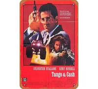 Zuhhgii Affiche de film rétro Tango & Cash 1989 - Plaque en métal vintage vintage - Plaque en métal - Décoration murale pour bar, karaoké, club de musique, restaurant, cave, 20,3 x 30,5 cm.