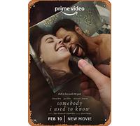 Zuhhgii Affiche de film Somebody I Used To Know (Alison Brie, Jay Ellis) - 20,3 x 30,5 cm - Plaque en métal vintage pour maison, bar, pub, garage