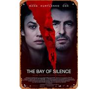 Zuhhgii Affiche de film The Bay of Silence (Claes Bang, Olga Kurylenko) - 20,3 x 30,5 cm - Plaque en métal vintage pour maison, bar, pub, garage, décoration