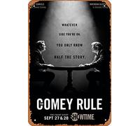 Zuhhgii Affiche de film The Comey Rule (Jeff Daniels, Brendan Gleeson) - 20,3 x 30,5 cm - Plaque en métal vintage pour maison, bar, pub, garage