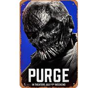 Zuhhgii Affiche de film The Forever Purge (Blumhouse, Everardo Gout) - 20,3 x 30,5 cm - Plaque en métal vintage pour maison, bar, pub, garage