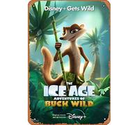 Zuhhgii Affiche de film The Ice Age Adventures Of Buck Wild (Zee, Justina Machado) - 20,3 x 30,5 cm - Plaque en métal vintage pour maison, bar, pub, garage