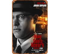 Zuhhgii Affiche de film The Many Saints Of Newark (Corey Stoll, Junior Soprano) - 20,3 x 30,5 cm - Plaque en métal vintage pour maison, bar, pub, garage, décoration