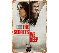 Zuhhgii Affiche de film The Secrets We Keep (Noomi Rapace, Joel Kinnaman) - 20,3 x 30,5 cm - Plaque en métal vintage pour maison, bar, pub, garage