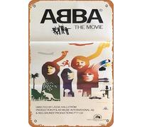 Zuhhgii Affiche de film vintage ABBA The Movie 1977, plaque en métal, décoration murale pour bar, karaoké, décoration murale 20,3 x 30,5 cm.