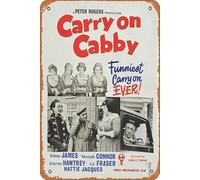 Zuhhgii Affiche de film vintage « Carry On Cabby 1963 » - Plaque en métal vintage - Décoration murale - 20,3 x 30,5 cm