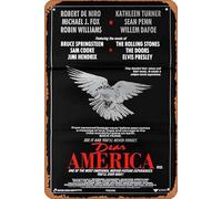 Zuhhgii Affiche de film vintage classique « Dear America » originale du film Robert DeNiro Sean Penn The Doors - Affiche de film en métal - Affiche TV - Cadeau pour karaoké, bar, pub, club - Plaques