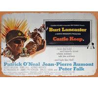Zuhhgii Affiche de film vintage classique Old Movie Castle Keep Original British Quad Poster Burt Lancaster Battle of the Bulge en métal Affiche TV Cadeau Karaoké Bar Pub Club Décoration murale