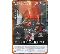 Zuhhgii Affiche de film vintage classique The Fisher King Original Daybill Movie Poster Robin Williams Jeff Bridges rétro en métal Affiche TV Cadeau karaoké Bar Pub Club Plaques murales décoratives