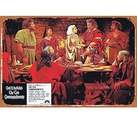 Zuhhgii Affiche de film vintage en étain The TEN COMMANDMENTS - Carte de lobby 3 Yul Brynner Charlton Heston 1972r - Rétro de film classique - Plaque en métal - Plaque murale pour bar, club