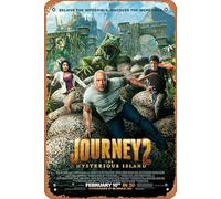 Zuhhgii Affiche de film vintage Journey 2 : The Mysterious Island - Décoration murale classique - Pour bar, pub, café, cuisine, salle de bain, karaoké - 20,3 x 30,5 cm