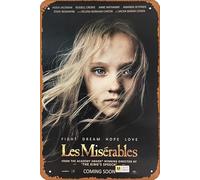 Zuhhgii Affiche de film vintage Les Misérables 2012 - Plaque en métal - Décoration murale - 20,3 x 30,5 cm