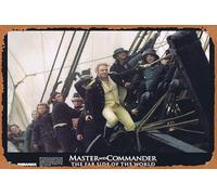 Zuhhgii Affiche de film vintage Master and Commander Original Lobby Card Russell Crowe Paul Bettany - Plaque en métal rétro de film classique - Plaque en métal pour bar, bar, mur, club, restaurant