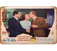 Zuhhgii Affiche de film vintage Mr Blandings Builds His Dream House 1948 - Plaque en métal vintage - 20,3 x 30,5 cm