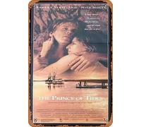 Zuhhgii Affiche de film vintage The Prince of Tides - Affiche originale du film Barbra Streisand Nick Nolte rétro du film classique - Plaque en métal pour TV, bar, mur, club, restaurant, Man Cave