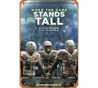Zuhhgii Affiche de film vintage « When the Game Stands Tall » - Décoration murale classique - Décoration murale - Affiche musicale - Bar pub, café, cuisine, salle de bain, karaoké - 20,3 x 30,5 cm