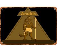 Zuhhgii Anubis artwork - The God of Death in Ancient Egypt Pop Culture People Concept Art Plaque en métal - 20,3 x 30,5 cm
