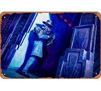 Zuhhgii Backstreet Bruiser Magic and Fantasy People Plaque en métal de science-fiction 20,3 x 30,5 cm