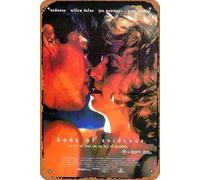 Zuhhgii Body of EVIDENCE Affiche originale du film Daybill Madonna Willem Dafoe, plaque en métal, style vintage, affiche de film ancien, décoration murale pour café, bar, restaurant, grotte d'homme