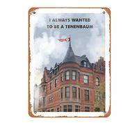 Zuhhgii Impression d'art du film The Royal Tenenbaums - Poster vintage - 20,3 x 30,5 cm - Plaque en métal vintage pour maison, bar, pub, garage - Cadeau décoratif